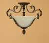 803BG Burnished Gold Semi Flush Light