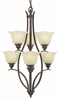 F2051-3+3GBZ Morningside Chandelier