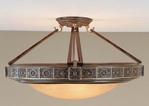 SF184PAL Medallion Semi Flush Ceiling Light