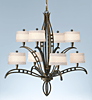 F2339/8UGD Hollywood Palm 2 Tier 8-Light Chandelier