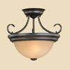5091BG Burnished Gold Semi Flush Light