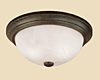 561BG Burnished Gold Flush Ceiling Light
