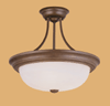 575BZ Bronze Semi Flush Ceiling Light