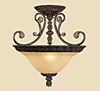 7013BG Burnished Gold Semi Flush