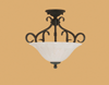 902BK Elon Hall Semi Flush Light