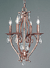 F1800-4PBR Mademoiselle Chandelier