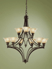 F1943-6+3ORB Pub Chandelier