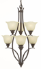 F2051-3+3GBZ Morningside Chandelier