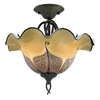 Art Glass Semi Flush Ceiling Lights